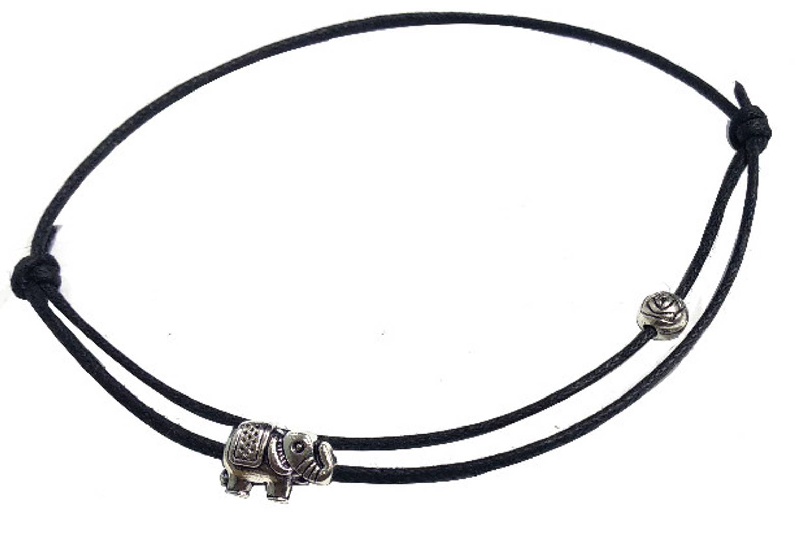 New Black Thread Anklet in tow layer